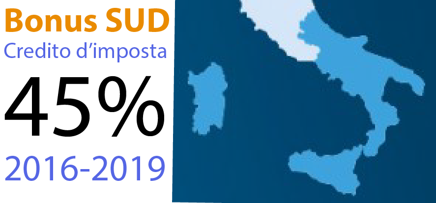 CREDITO DI IMPOSTA PER IL MEZZOGIORNO (Fino al 45%)